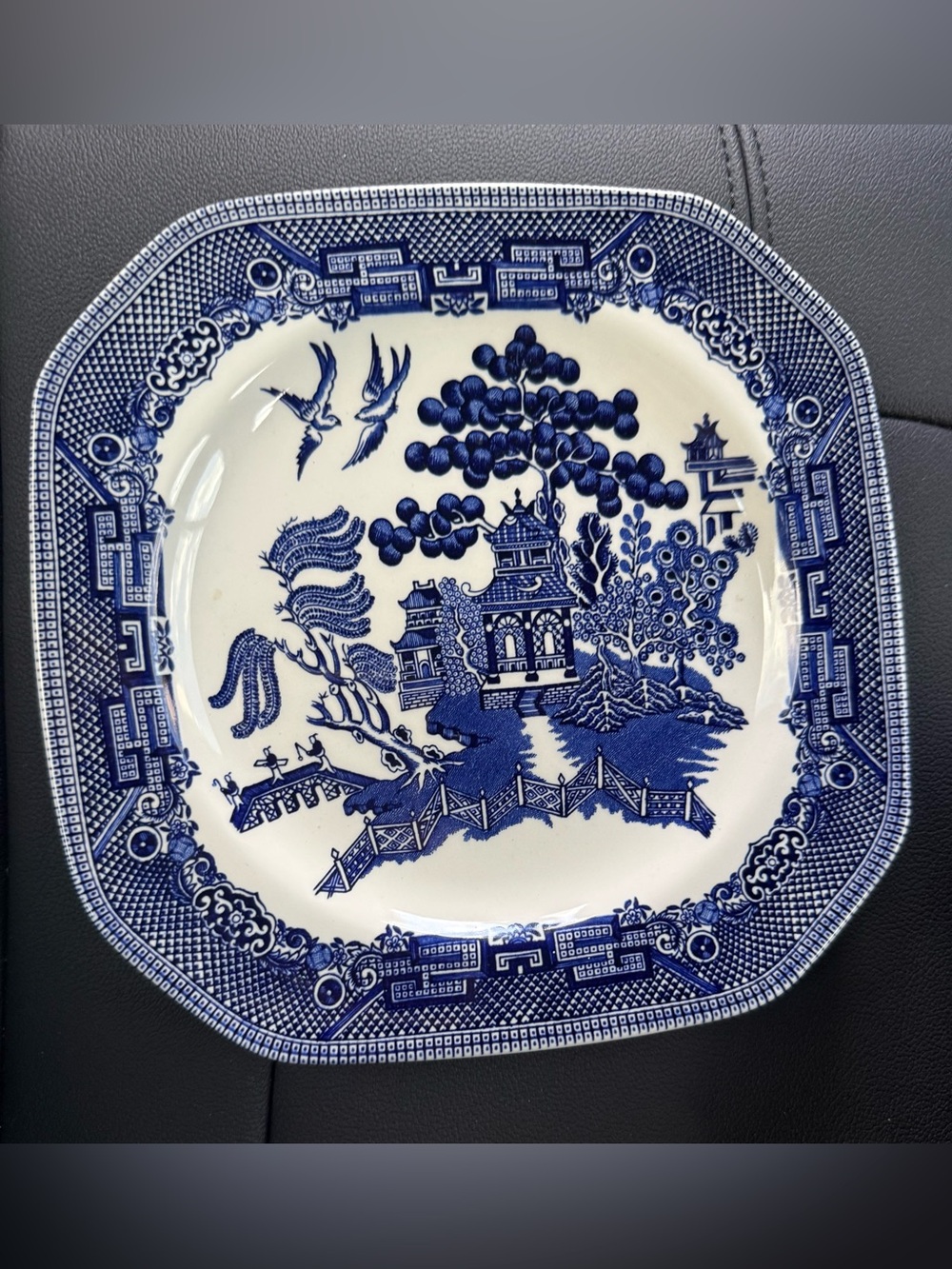 Johnson Brothers Willow Blue Square Salad Plate Made in England